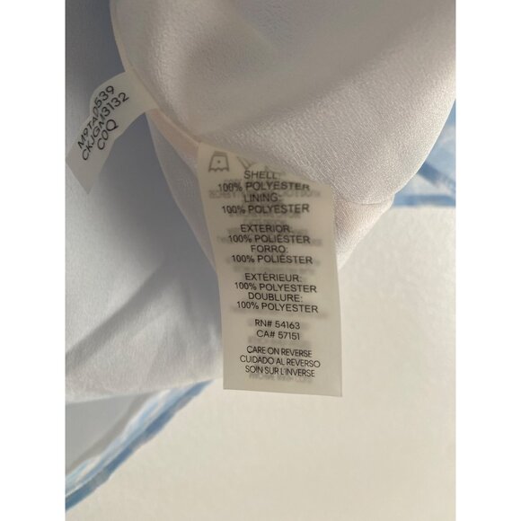 Calvin Klein Blue & White Gingham Ruffle Sleeve Blouse Size S - Picture 5 of 6